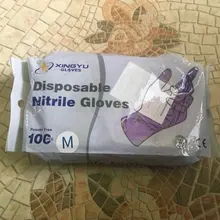Guantes de nitrilo 100 unids/pack Xingyu púrpura comida grado impermeable alergia libre desechable seguridad guantes de nitrilo