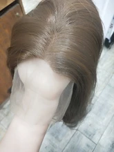 Sivir-peluca sintética de Color marrón medio para mujer, pelo largo y liso con parte media de línea de pelo Natural