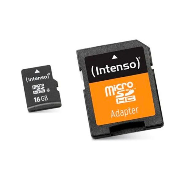 Карта памяти Micro SD с адаптером INTENSO 3413470 16 GB Class 10