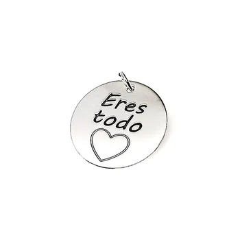 

Pendant 925 sterling silver m 21mm. Disk YOU 'RE heart [AA7786]