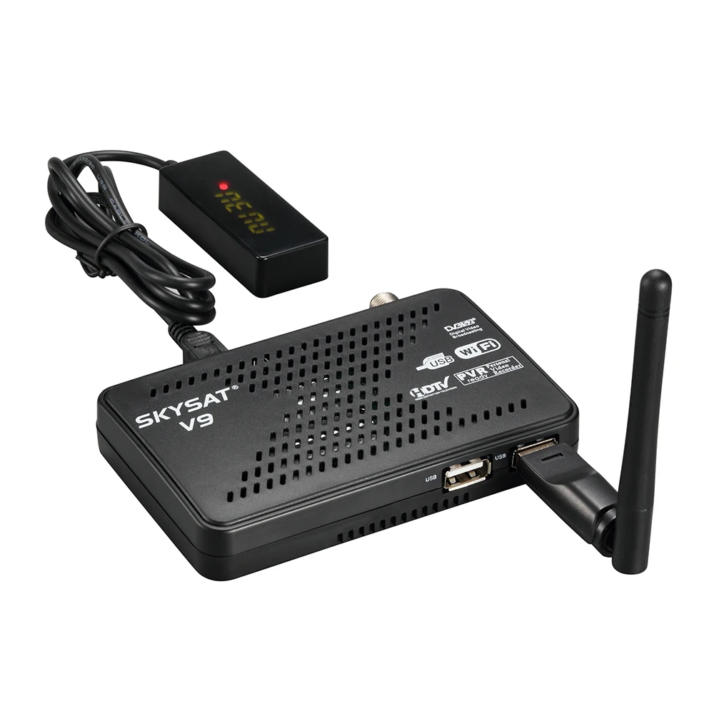 SKYSAT V9 мини-спутниковый приемник Поддержка cccamd Newcamd powervu Biss USB WiFi 3g Youtube PVR Full HD набор верхней коробки PK Freesat V7