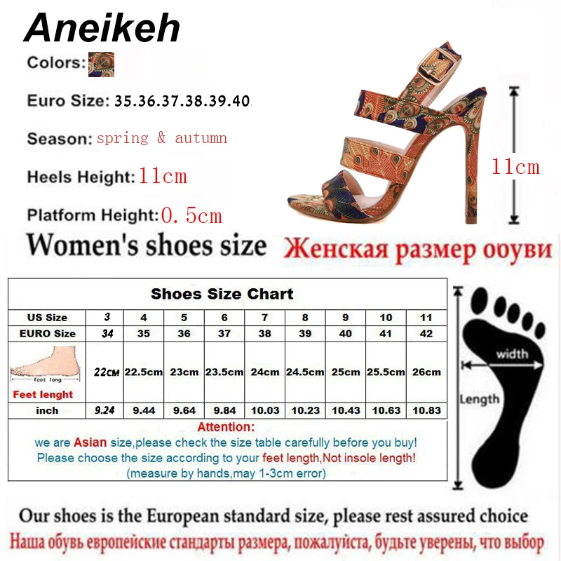Aneikeh/Новинка года; пикантная парусиновая обувь; женские Босоножки с открытым носом; женские босоножки на тонком каблуке; модельные туфли-лодочки для вечеринок; 11 см; размер 41, 42
