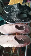 Zapatos de tobillo para mujer, mocasines planos, zapatillas brillantes de moda de cristal, zapatillas informales para mujer, Zapatos informales transpirables #45