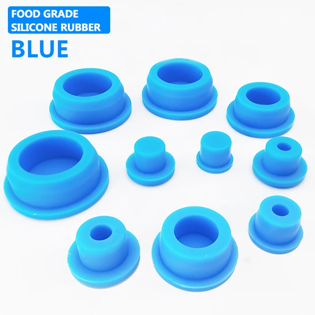 Blau 13mm-48mm Food Grade Silikon Gummi Runde Loch Stecker Stanzen End  Kappe Rohr Rohr Stopper T einsätze Abdeckung Abdichtung Staub-beweis -  AliExpress