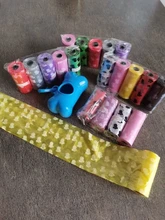 21 Uds mascota Degradable residuos Bolsa para popó con impresión bolsa Degradable Pet residuos limpio Bolsa para popó s perro limpio dispensador de bolsa