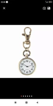 1 Uds Retro cuarzo de bronce bolsillo Vintage reloj movimiento llavero esfera redonda clave cadenas