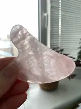 Gua sha-Tabla de piedra de Jade Natural, masajeador de cuarzo rosa, placa Guasha, rascador facial, herramientas para cara, cuello y espalda