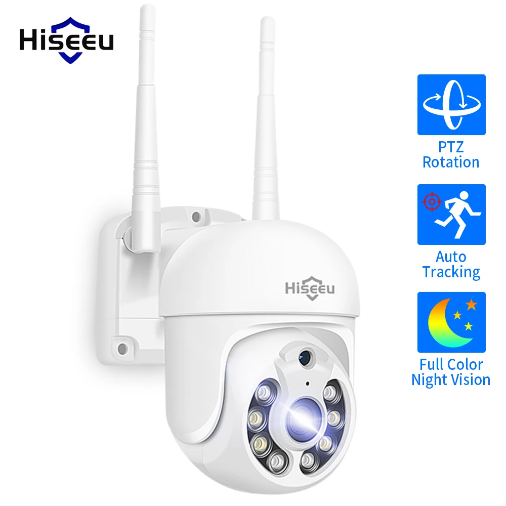 5MP WIFI Camera Outdoor 1536P 5X Digitial Zoom PTZ IP Cameras Audio P2P CCTV Surveillance work with Hiseeu Wireless CCTV System