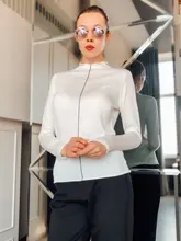 Turtleneck Sweater AMII Fashion Women Tops Pullover Autumn Solid Thin Minimalism 12040610