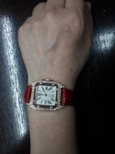 Reloj de pulsera con esfera cuadrada estrellada de diamante para mujer, conjunto de cronógrafos de pulsera, de cuero, de cuarzo, femenino