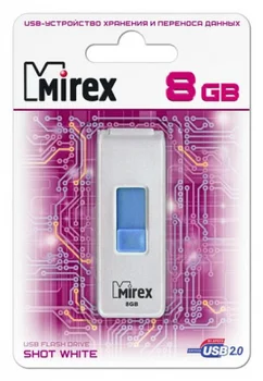 

Flash drive 8GB mirex shot White