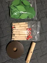 Ensamblado de madera del árbol de hojas de color verde edificio Montessori juguetes de madera cortar bloque de juguete educativo para edades tempranas juguete de aprendizaje infantil