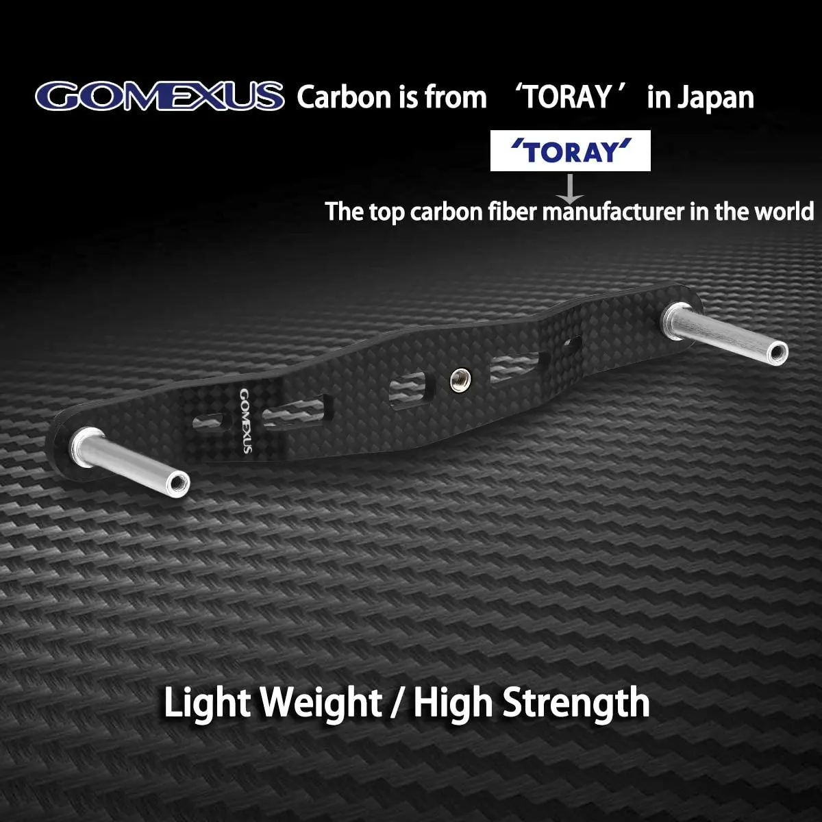 Фото Gomexus мощная углеродная ручка 105 мм для Shimano Ocea Calcutta Conquest 300 400 Abu Garcia Kastking катушка для литья под давлением №4