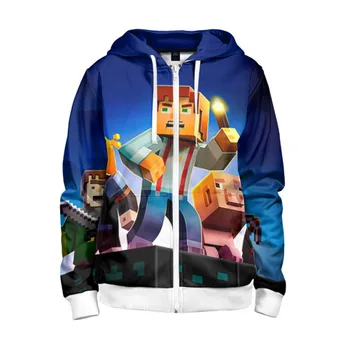 

Children's sweatshirt 3D with zipper Minecraft