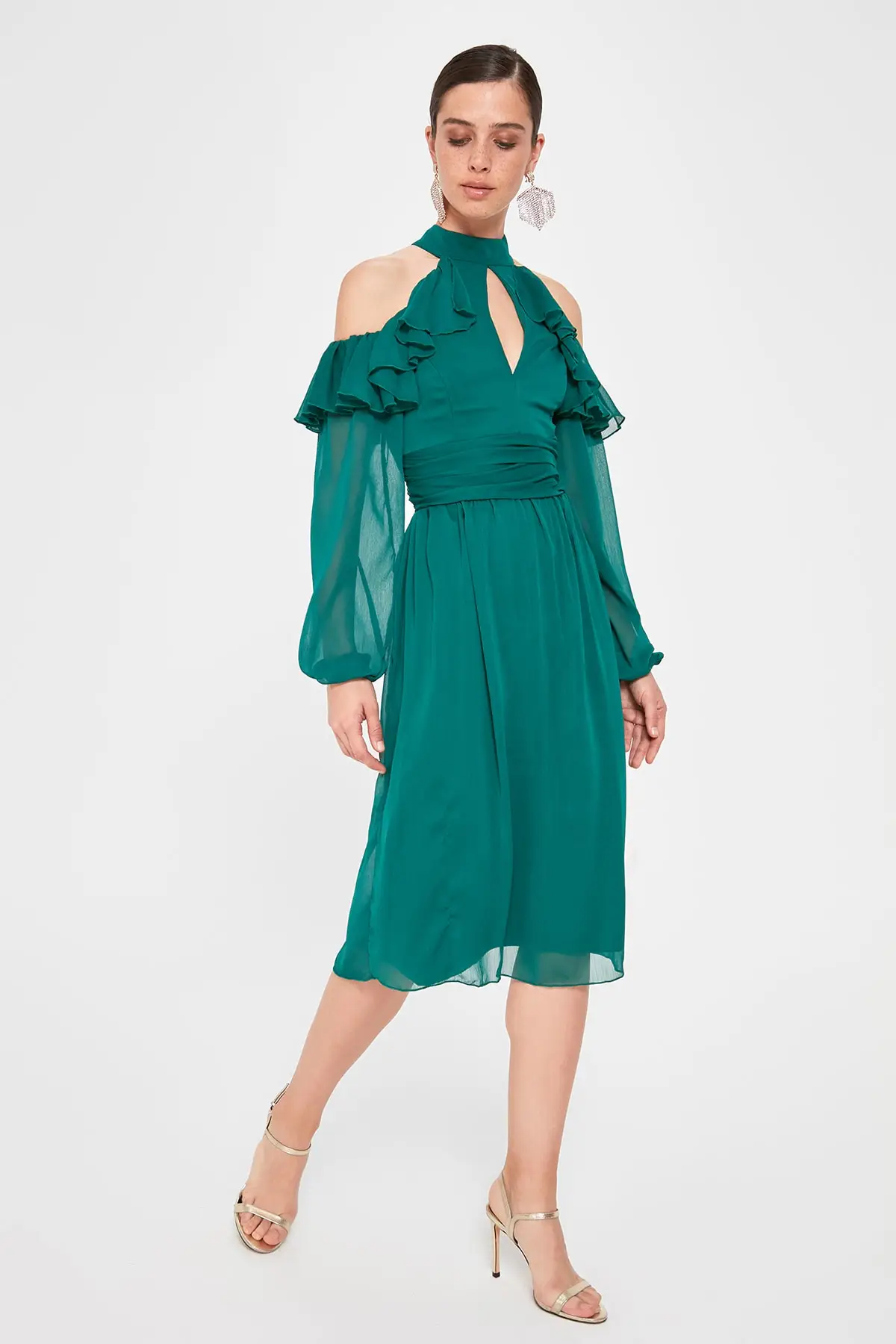 

Trendyol Flounces Dress TPRAW20EL1393