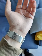 San Martin -Reloj de cuarzo con cristal de zafiro, pulsera de reloj mecánico, automático, con esfera de cerámica y con fecha