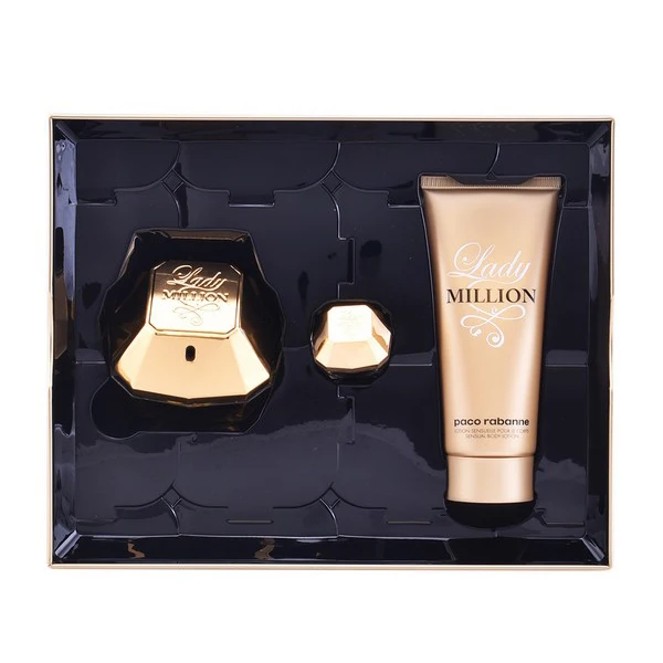 Women's Perfume Set Lady Million Paco Rabanne(3 pcs