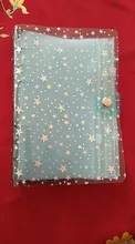 Funda para cuaderno con lentejuelas brillantes A5/A6, carpeta de archivos transparente de 6 anillos, carpeta de anillas de hojas sueltas, suministros de papelería Kawaii