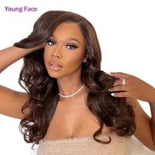 

Warm Chocolate Brown 100% Brazilian Human Hair Hd Lace Front Human Hair Wigs 13X5X1 Colored Body Wave Wigs For Women Human Hair