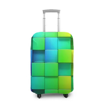 

Suitcase cover 3D cubes
