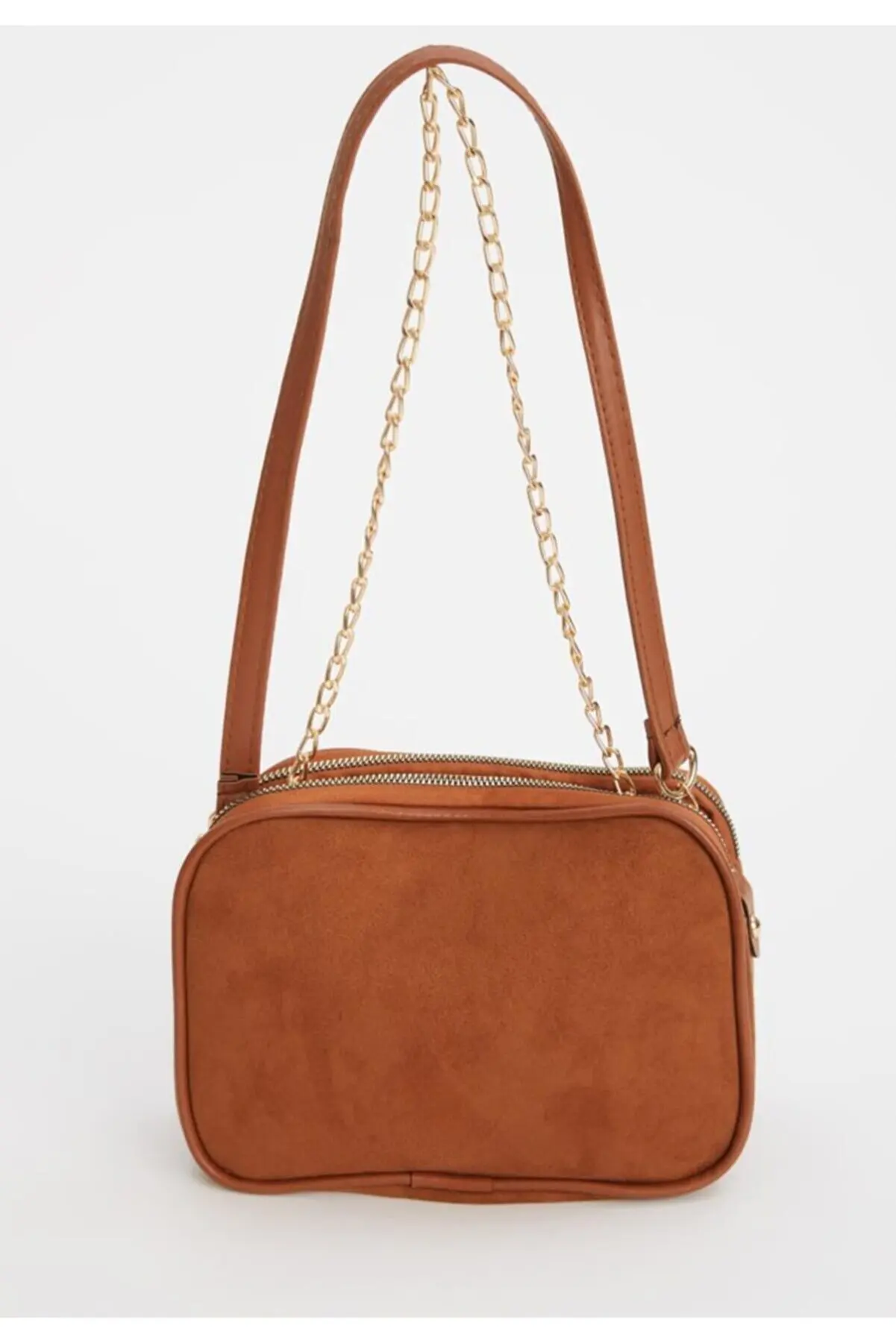 Women's Brown Chain Strap Detailed Handbag