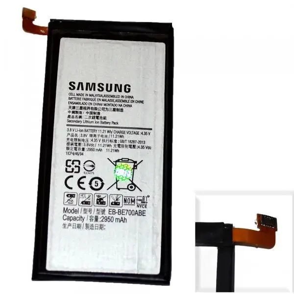 Аккумулятор совместим с Samsung EB-BE700ABE (SM-E700F/Galaxy E7) High Quality/MT |