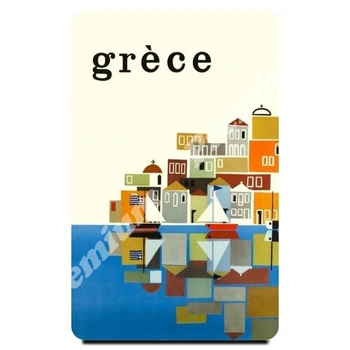 

Greece souvenir magnet vintage tourist poster