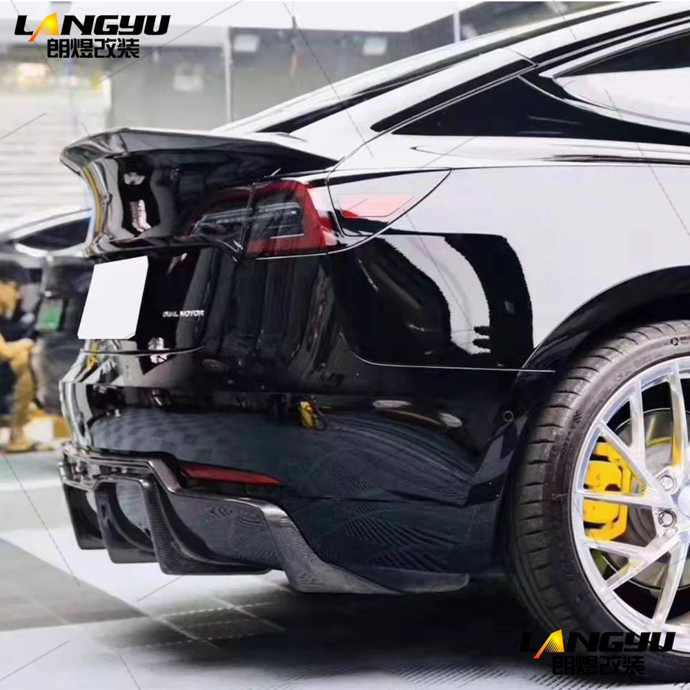 Для Tesla Model 3 углеродное волокно Vorsteiner Volta style Body Kit фартук для губ Sideskirts спойлер крыло диффузор