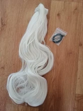 Extensión de cabello de cola de caballo, peluca recta rizada, sintético largo envolvente, cola de poni falsa, rubia, Afro