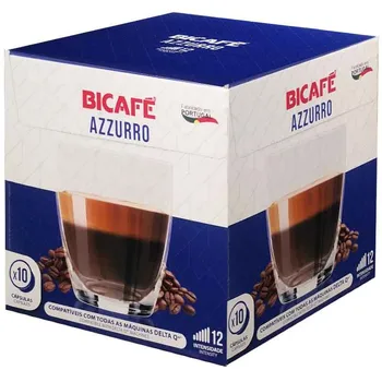 

Extra intense bicafe espresso Azzurro, 10 caps compatible DELTA Q