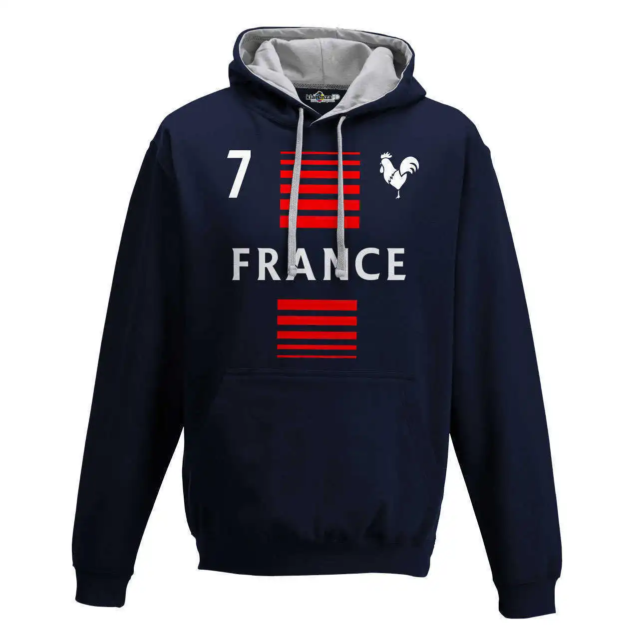 Hood Sweatshirt Two Color Men 'S National Sport France 7 Football Sport Europe Rooster 1 S