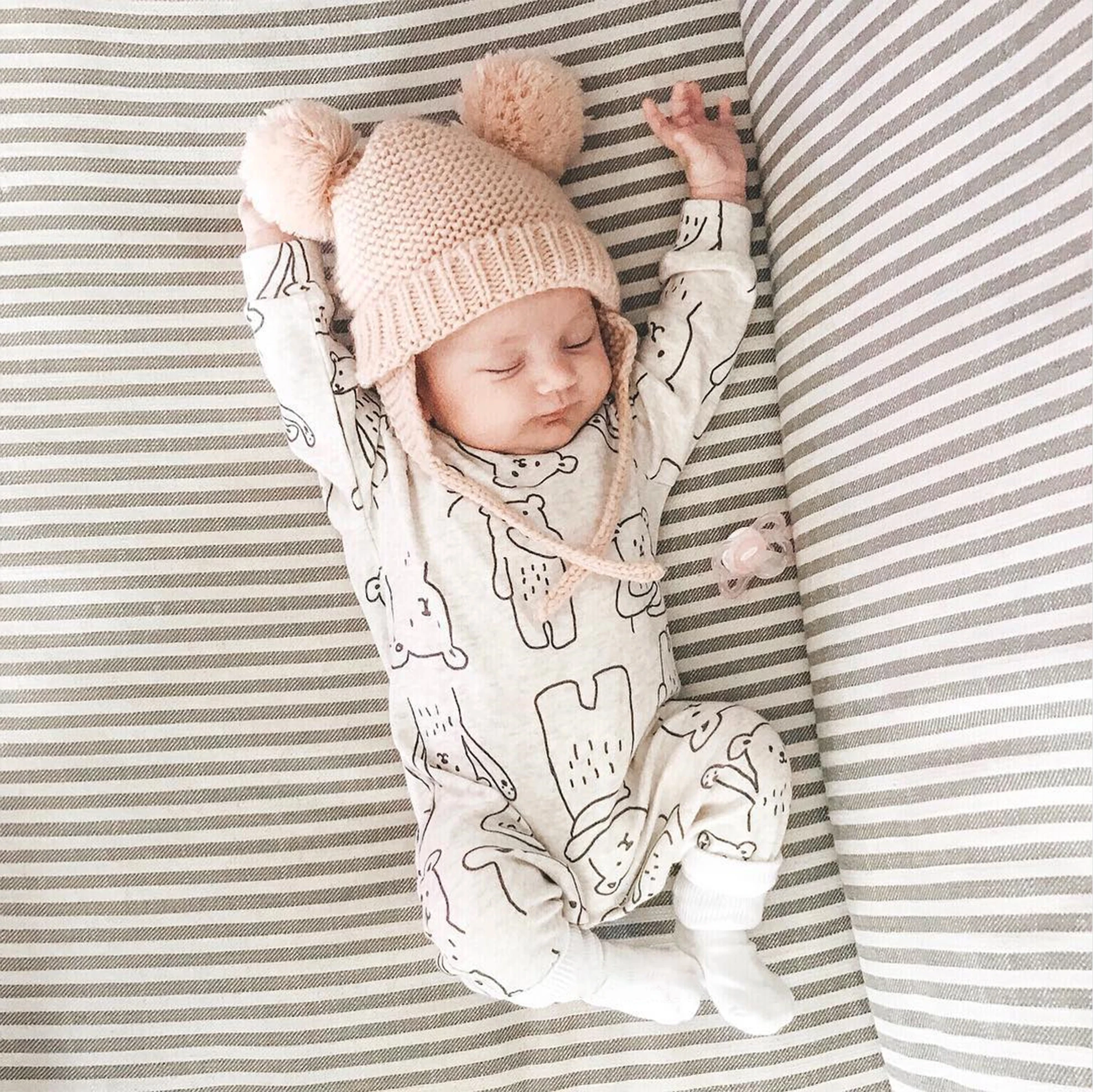 

TinyPeople Baby Rompers kitty Print autumn Cotton Newborn Boys onesie Girls Clothes Infant Baby Clothing Long Sleeved Jumpsuits