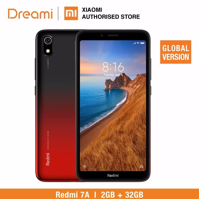 Глобальная версия Xiaomi Redmi 7A 32 ГБ rom 2 ГБ ram(абсолютно новая и герметичная) 7a 32 ГБ - Цвет: Red 32GB