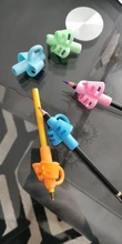 Soporte de silicona para bolígrafos de tres dedos, equipo de enseñanza, para estudiantes, corrección de escritura, 5 uds.