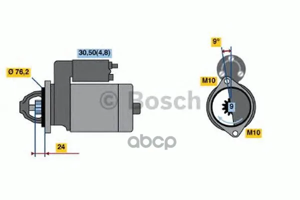 Стартер 12v 2.1kw Bosch арт. 0001109203