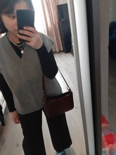 FSDA-suéter tejido tipo Chaleco con escote en V para mujer, Jersey informal de color caqui sin mangas, Jersey gris para otoño e invierno, 2020