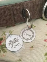 Etiquetas de dirección de nombre personalizadas etiquetas para mascota, Collar de perro gato accesorios decoración mascota etiqueta de identificación para perros collares Acero inoxidable Etiqueta de gato