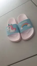 Suihyung-Zapatillas de unicornio arcoíris para niños y niñas, zapatos de playa para niños, pantuflas suaves para interiores