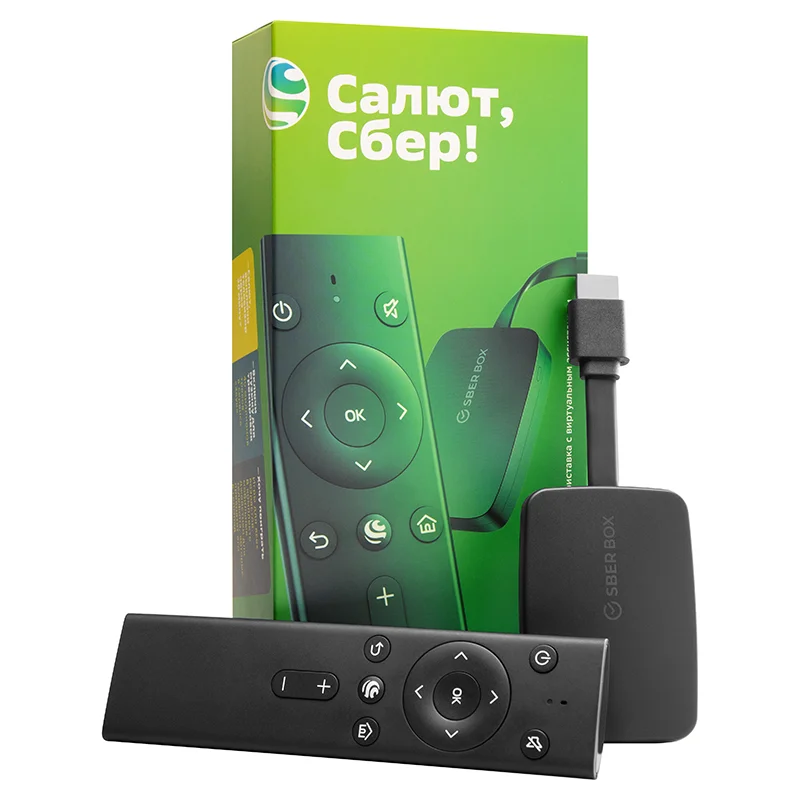 Digital smart TV set-top box Sberbox media player for SBER: WiFi/HDMI/voice control Sberbank OKKO Salut set Sber Box smarttv reciever tv stick