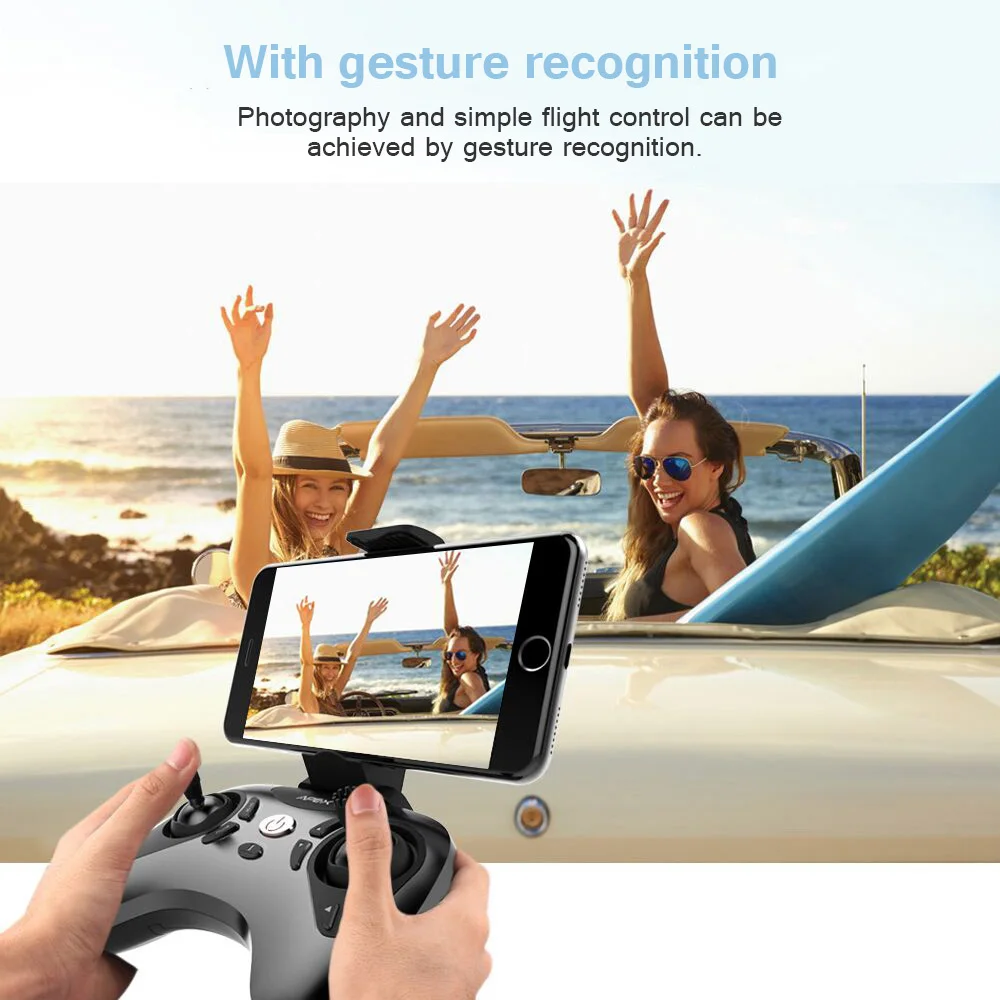 Flymax 2 RC Drones WiFi Quadcopter 2.4G FPV Streaming Drone 6-axis Gyro 4 Bright LED Lights 4 Channels Aircraft Drone