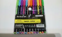 12 unids/set juego de bolígrafos de Gel de brillo bolígrafos para la escuela Oficina libro para colorear para adultos revistas dibujo garabatos arte marcadores de pluma de promoción