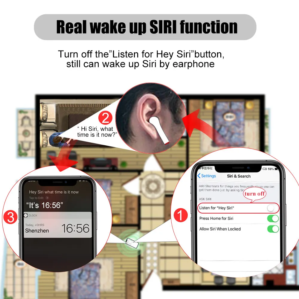 Последние AI реальные Siri изменение имени в ухо обнаружения наушники Bluetooth 5,0 наушники беспроводные гарнитуры PK i10 i12 i9000 tws
