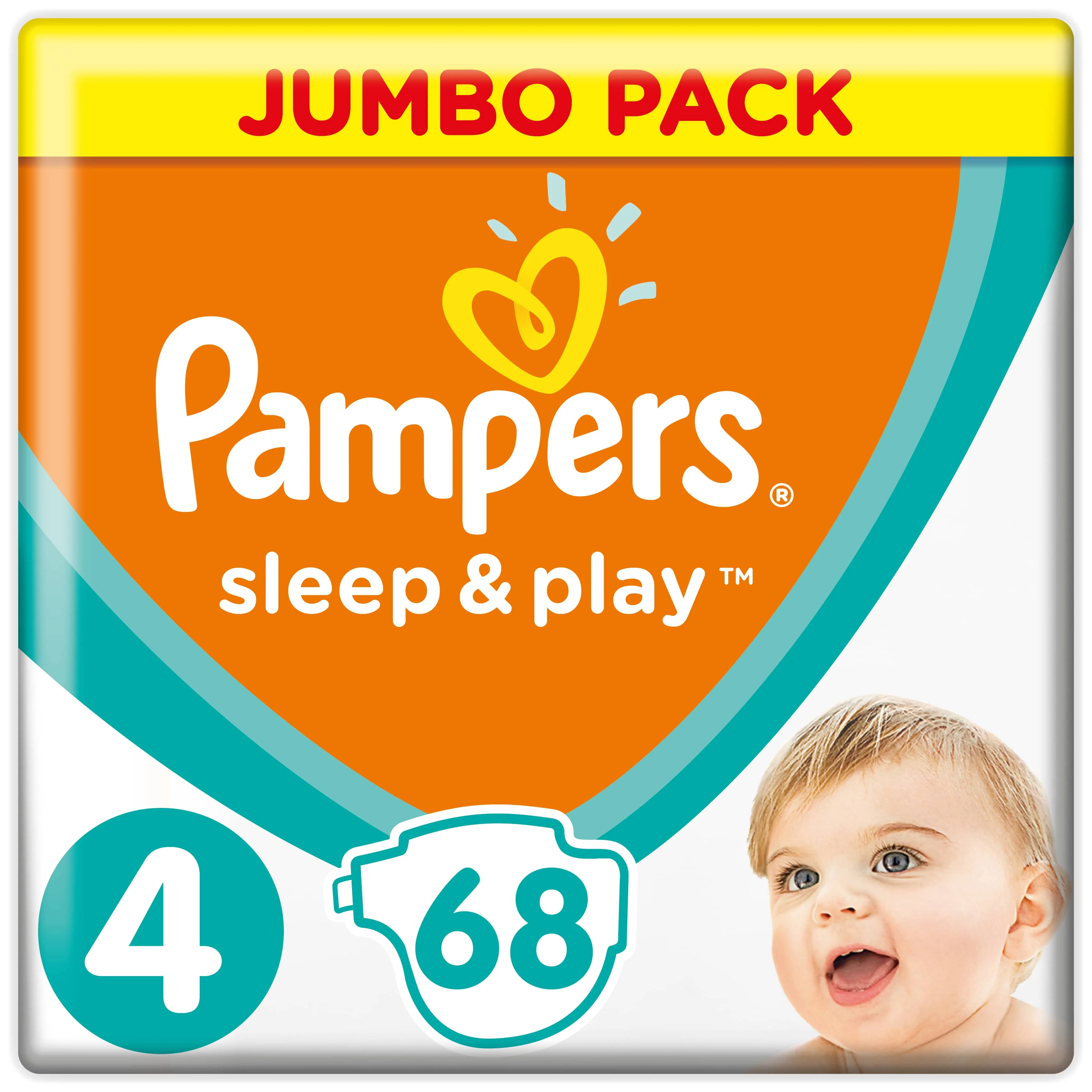 Подгузники Pampers Sleep& Play 9-14 кг, 4 размера, 68 шт