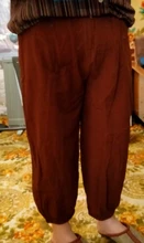 Pantalones bombachos de lino y algodón para mujer, hasta el tobillo Capris largos, con cintura elástica, para primavera y verano, 2021