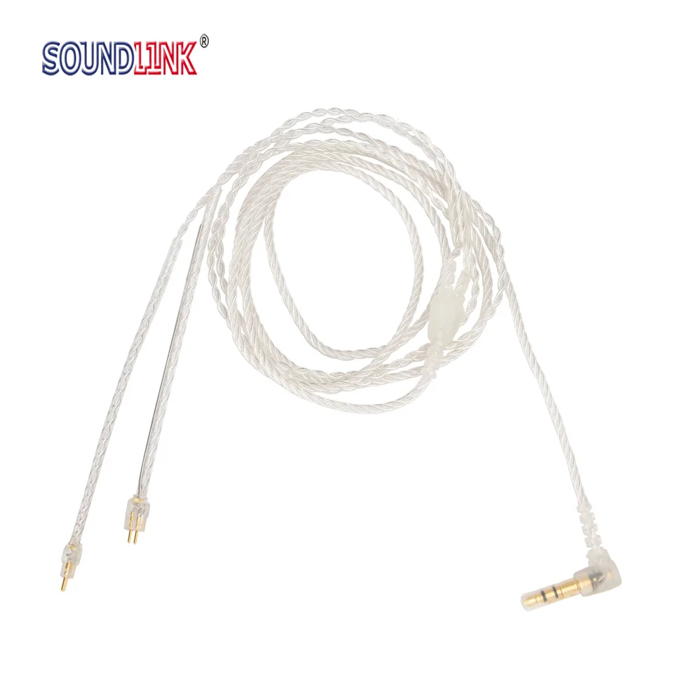 

2Pin Silver Earphone Cable Wire for In-ear Monitor Fits for 1964 w4r um3x es3 es5
