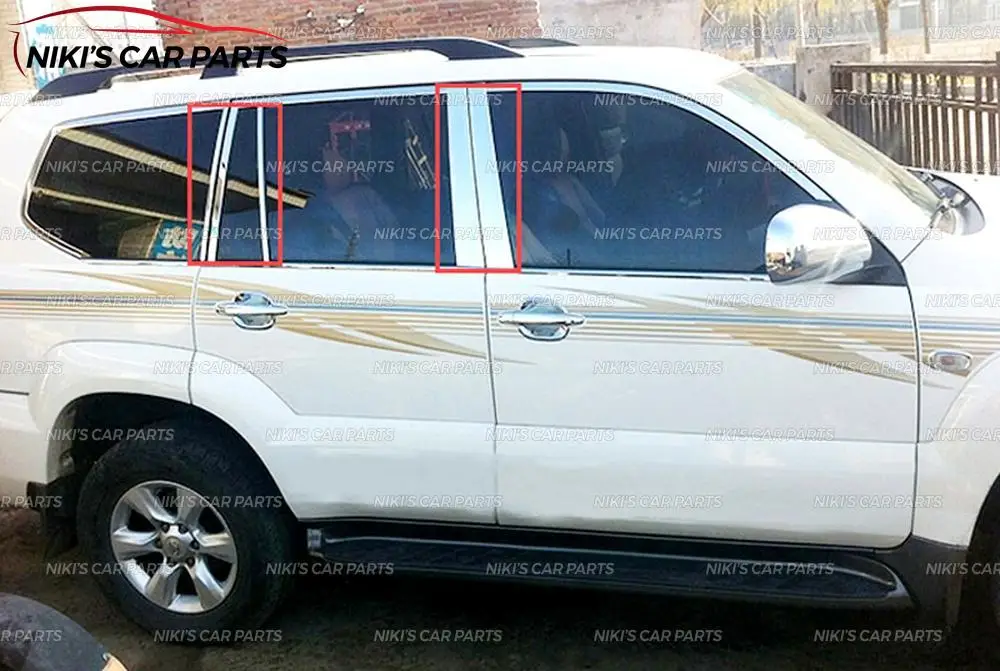 Накладки на рамки окон для Toyota Land Cruiser Prado FJ 120 2003-2009 ABS пластик 1 комплект/10 шт. украшения для литья
