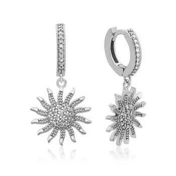 

Teleplus Silver Sun Dangle Earrings