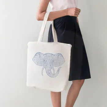 

Angemiel Bag Elephant Female Colorless Elephant Head Large Tote Shopping Beach Bag