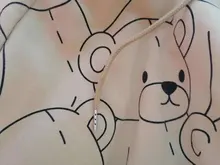 Sudadera con capucha para mujer, de dibujos animados, de oso, primavera y verano, con cremallera, moda coreana, 12345-Lillte