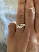 Anillos de flores de ciruela para mujer, de Color plateado, personalidad exagerada, tamaño ajustable